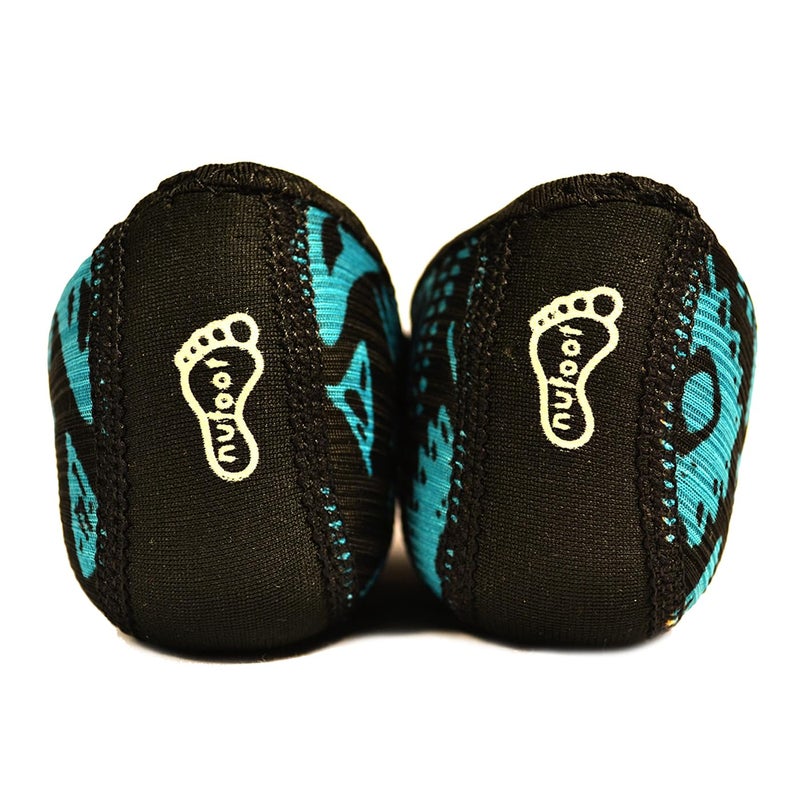 Nufoot Ballet Flats Fuzzies Women's Slippers, Foldable, Flexible Flat, Slipper Socks, Travel Slipper, Yoga Socks, House Shoes, Indoor Shoes, Blue Aztec, Small - Image 3